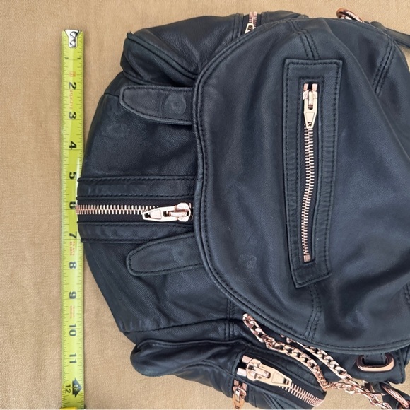 Alexander Wang Marti Black Calfskin Backpack Rose Gold Hardware main image 9